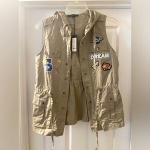 Khaki Vest with Patches